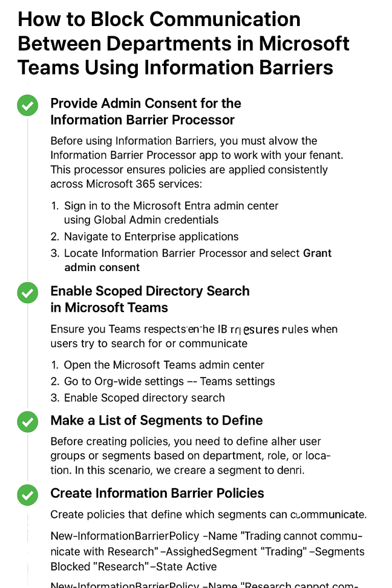 How to Use Information Barriers to Block Communication Between Departments in Microsoft Teams