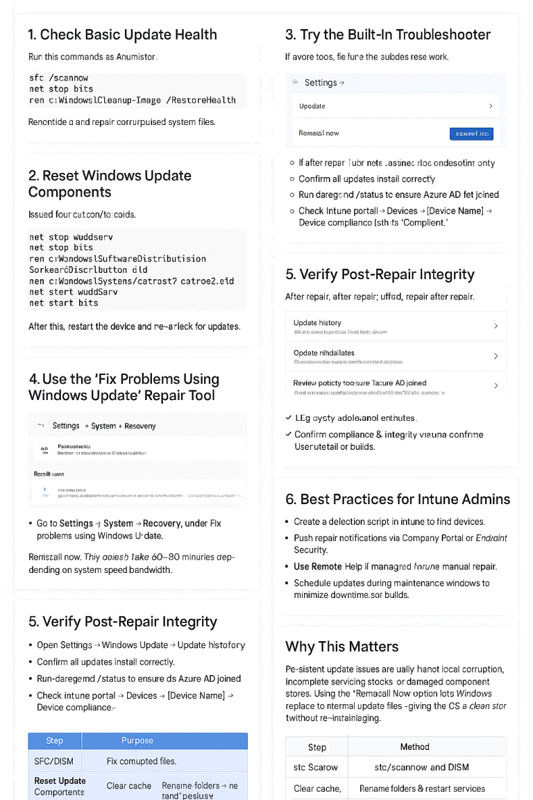 Fix Persistent Windows 11 Update Issues on Intune-Managed Devices