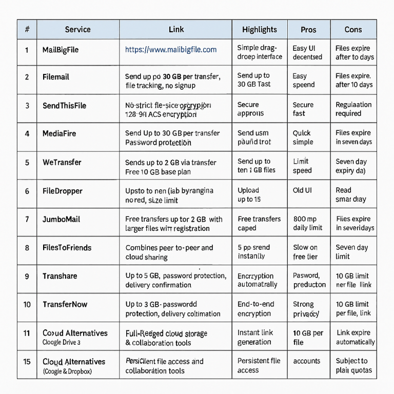 15 Best Free File Hosting Sites to Send Large Files Online