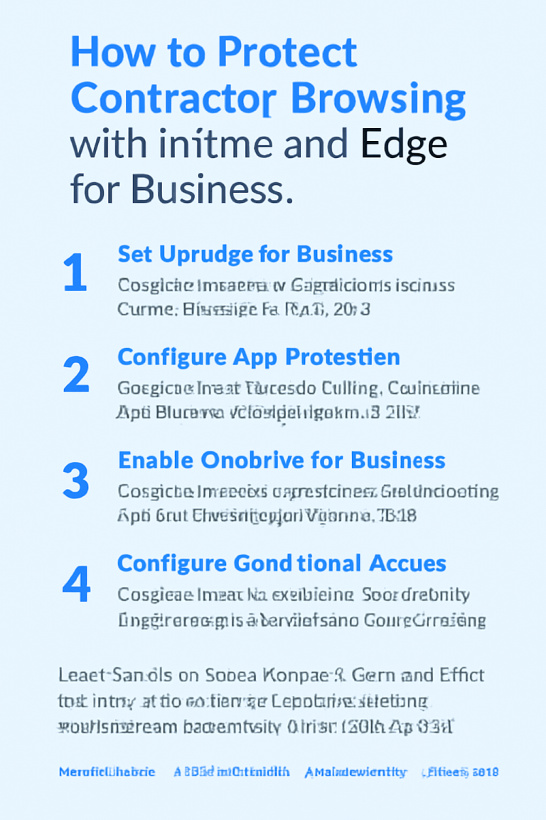 How to Protect Contractor Browsing with Intune and Edge for Business: Step-by-Step Configuration Guide