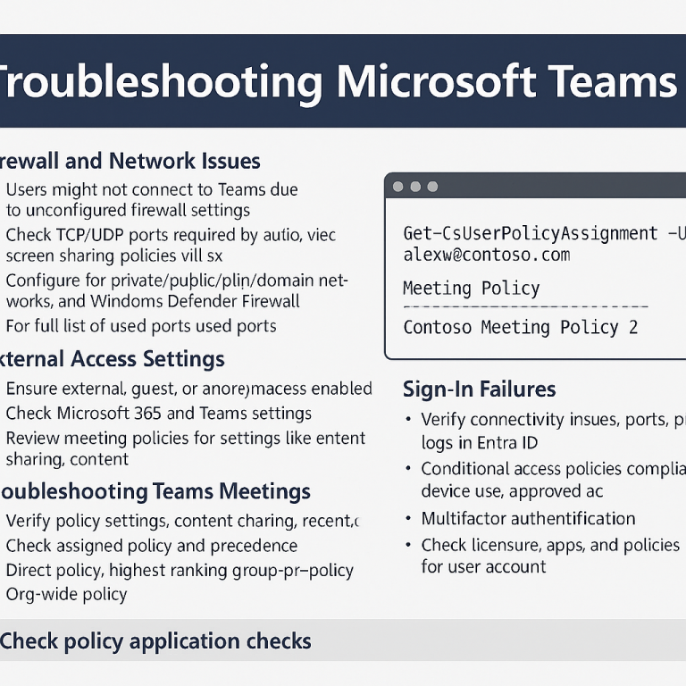 Troubleshooting Microsoft Teams: Complete Guide for Network, Policies, and Sign-In Issues