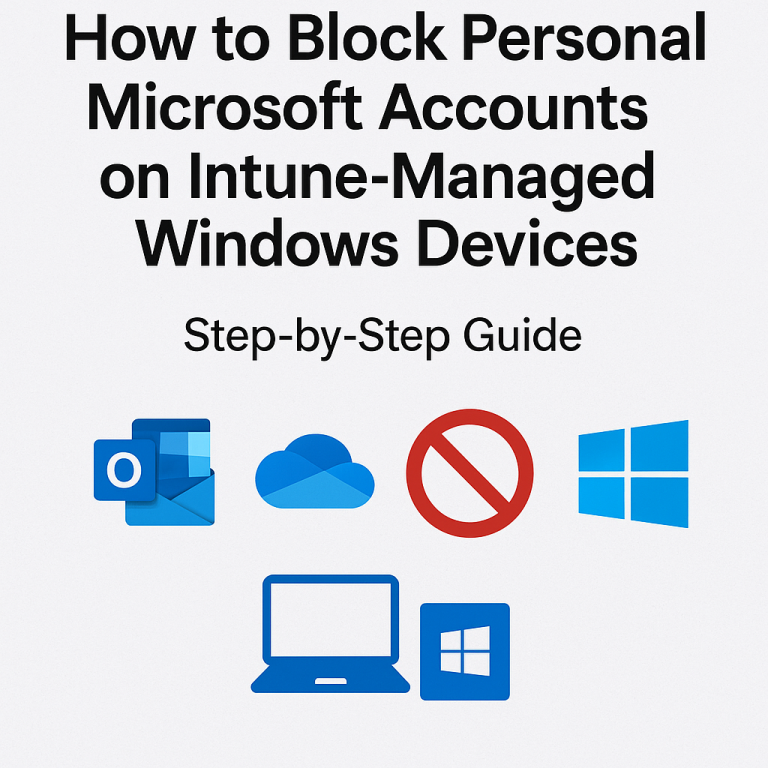 Block Personal Microsoft Accounts on Intune-Managed Devices
