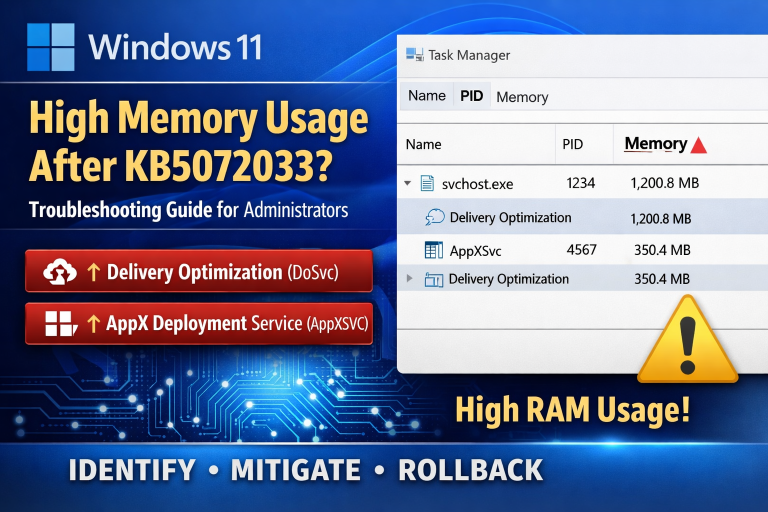 KB5072033 Causing High Memory Usage on Windows 11? Fixes, Workarounds, and Rollback Steps