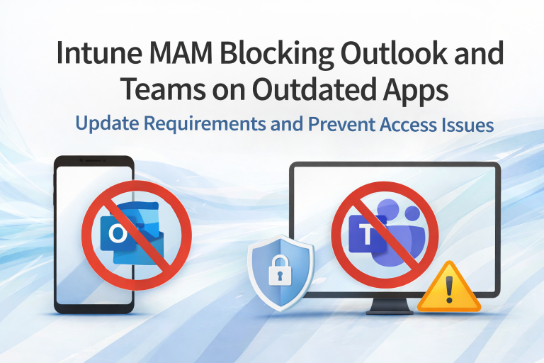 Outlook or Teams Not Working? Intune MAM App Version Enforcement Explained