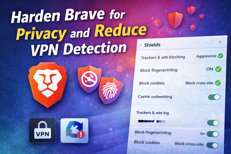 Stop Websites Flagging Your VPN: Brave Shields Hardening Guide