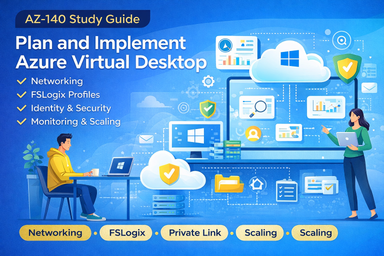 Master AZ-140: Azure Virtual Desktop Infrastructure, FSLogix Profiles, and Operational Skills