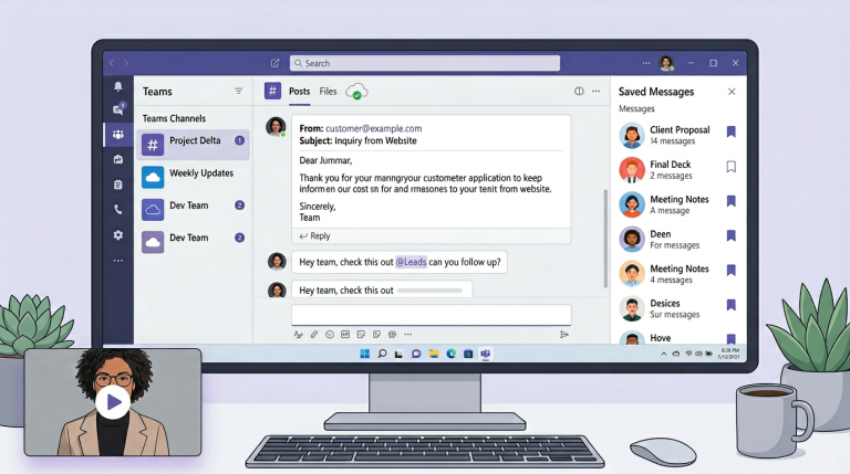 Working Together with Microsoft Teams: Channel Email, Tags, File Sync, and Meeting Productivity